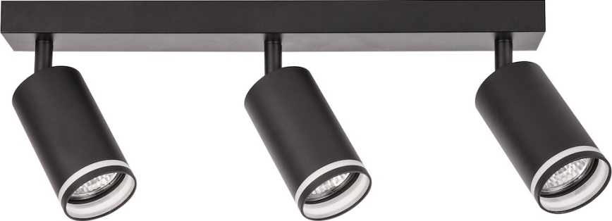 PIPE 3-Light Spotlight 3x GU10 / 10W / 230V, Black