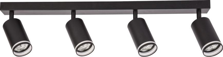PIPE 4x GU10 Spotlight, 10W/230V, Black