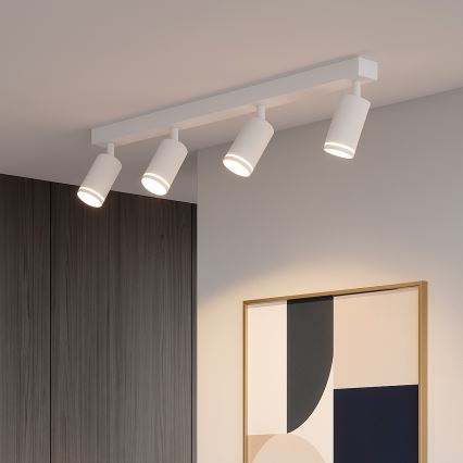 PIPE 4x GU10 spotlight, 10W/230V, white