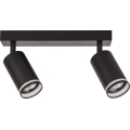 PIPE spotlight 2x GU10/10W/230V Black