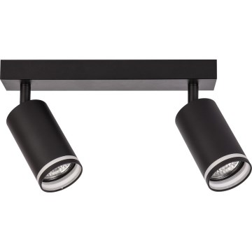 PIPE spotlight 2x GU10/10W/230V Black
