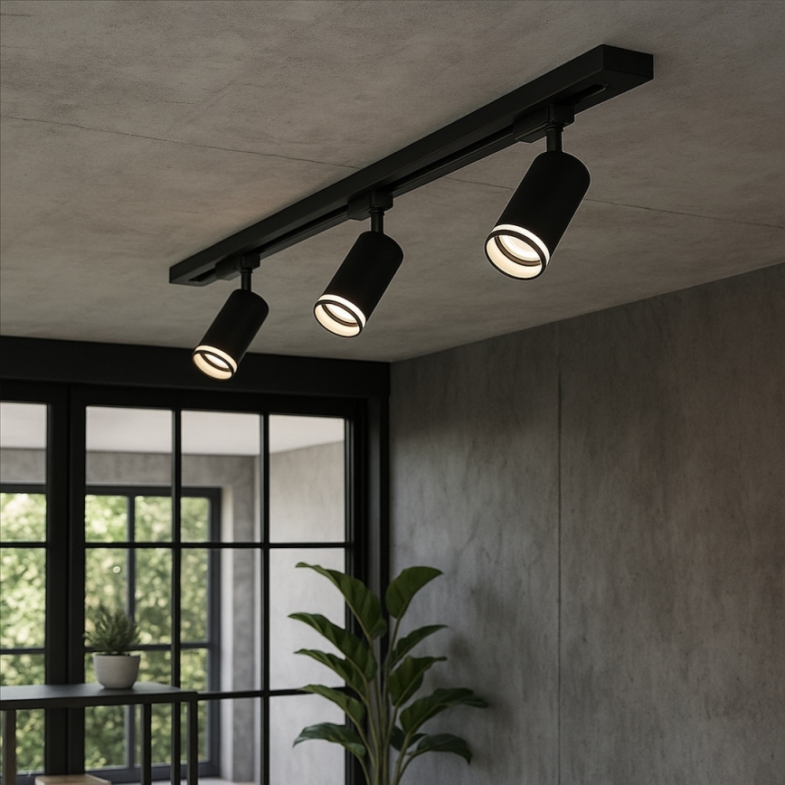 PIPE Track Spotlight 3xGU10/10W/230V, Black