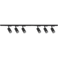 PIPE track spotlight, 6×GU10/10W/230V, Black