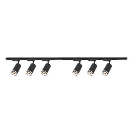 PIPE track spotlight, 6×GU10/10W/230V, Black