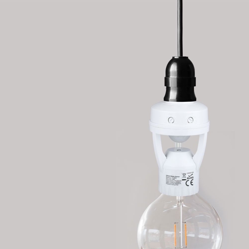 PIR sensor for E27 bulb white
