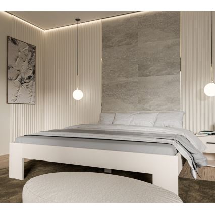 PIROA Double Bed 180x200 cm, Beige