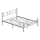 PIRON metal double bed 160x200 cm, white — 200 kg load capacity
