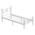 PIRON Metal Single Bed 90 x 200 cm, White — 120 kg Load Capacity