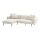 PISA L-shaped Corner Sofa, Cream - Left-hand