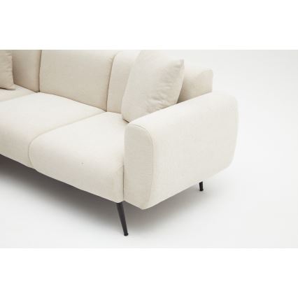 PISA L-shaped Corner Sofa, Cream - Left-hand