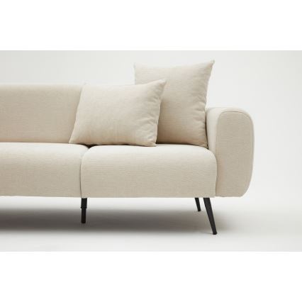 PISA L-shaped Corner Sofa, Cream - Left-hand