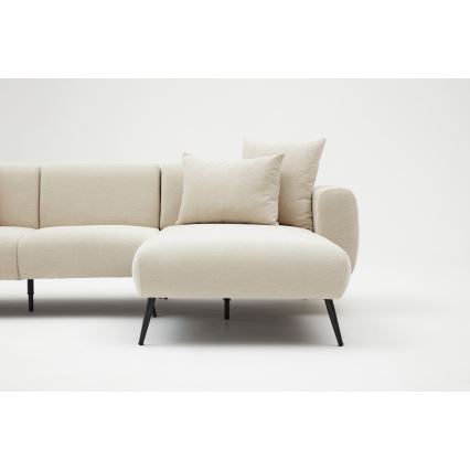 PISA L-Shaped Corner Sofa, Cream, Right-Hand