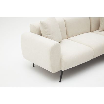 PISA L-Shaped Corner Sofa, Cream, Right-Hand