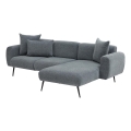 PISA L-Shaped Corner Sofa, Right-Hand, Grey