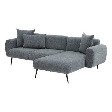 PISA L-Shaped Corner Sofa, Right-Hand, Grey
