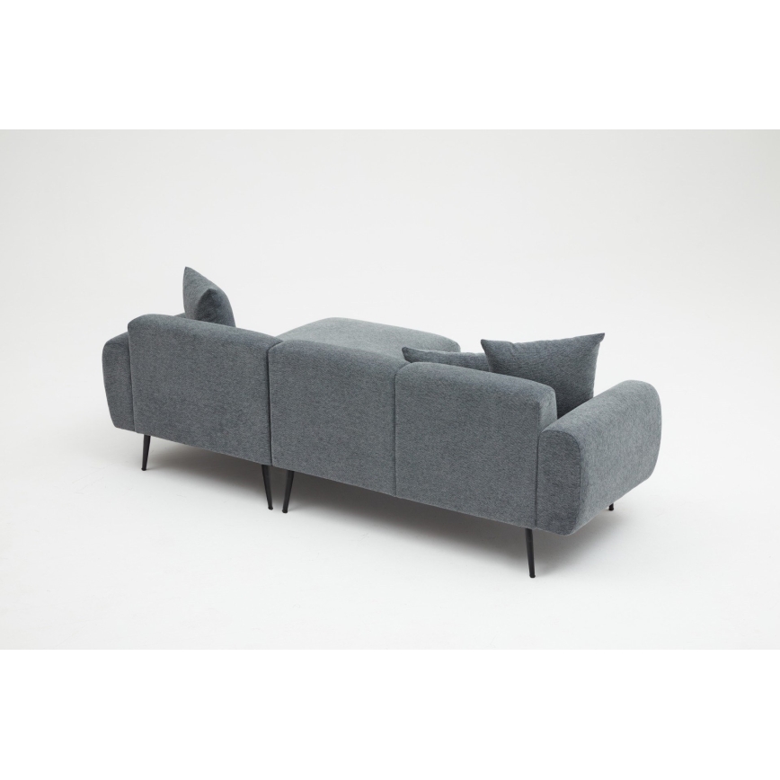 PISA L-Shaped Corner Sofa, Right-Hand, Grey