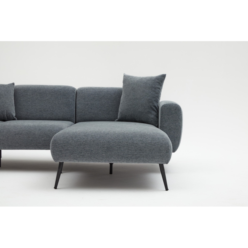 PISA L-Shaped Corner Sofa, Right-Hand, Grey