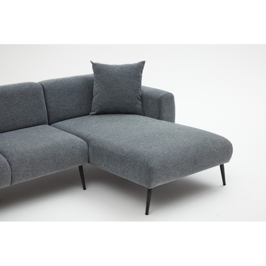 PISA L-Shaped Corner Sofa, Right-Hand, Grey