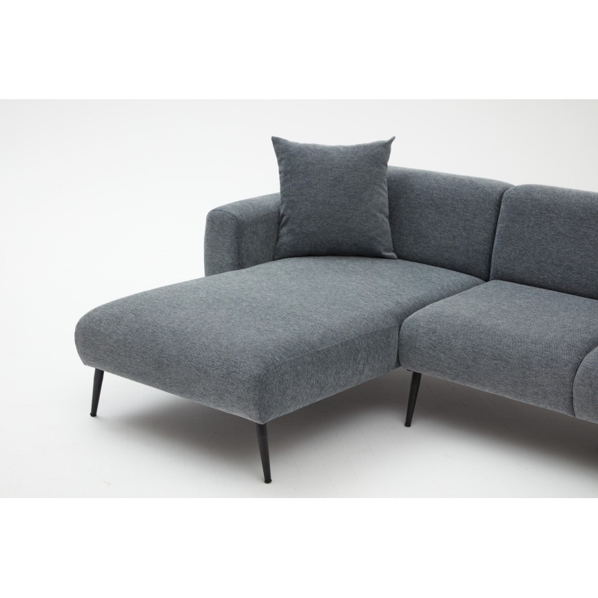 PISA L-Shaped Corner Sofa, Right-Hand, Grey