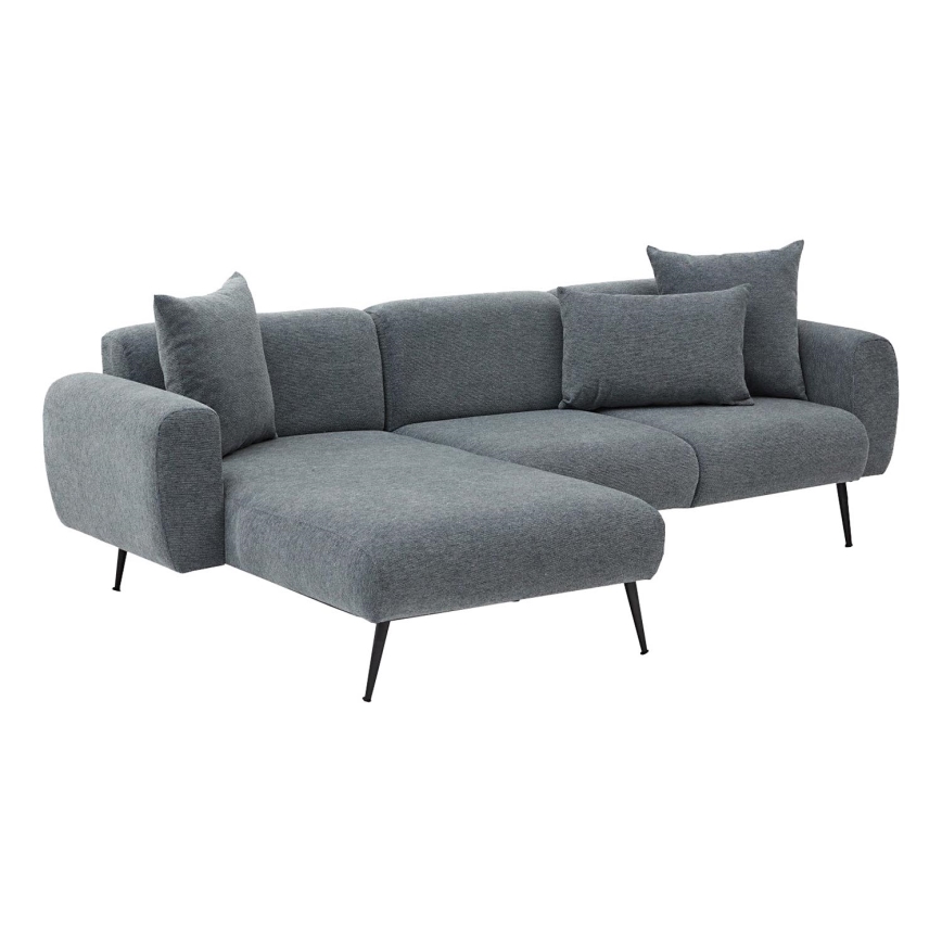 PISA Left-Facing L-Shaped Corner Sofa, Grey