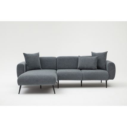 PISA Left-Facing L-Shaped Corner Sofa, Grey