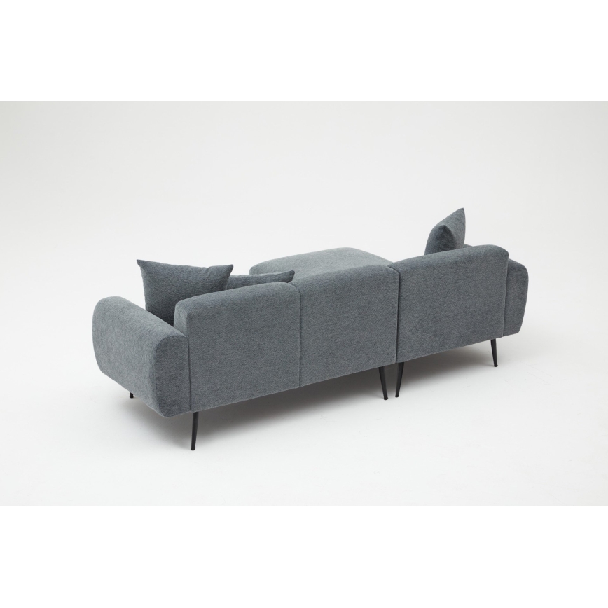 PISA Left-Facing L-Shaped Corner Sofa, Grey