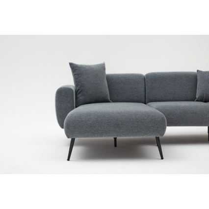 PISA Left-Facing L-Shaped Corner Sofa, Grey
