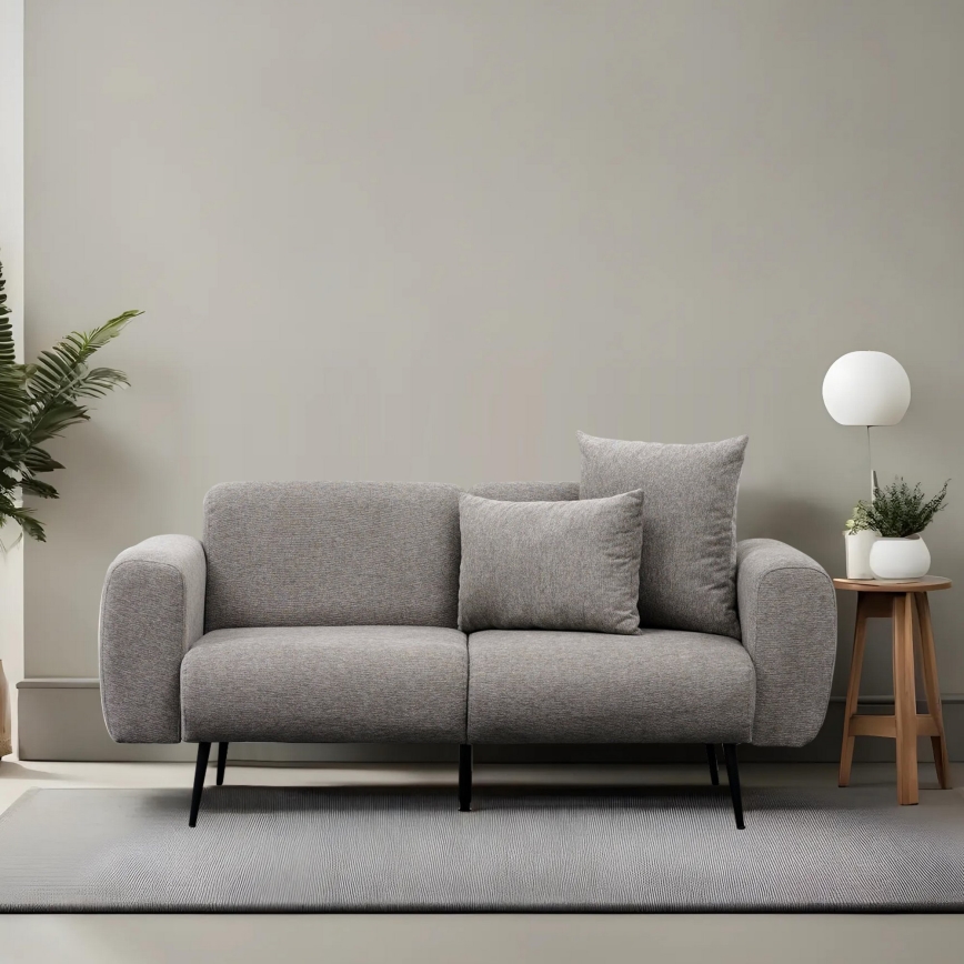 PISA Two-Seater Sofa in Light Gray