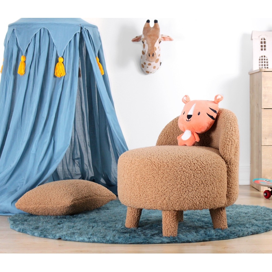 PIXI Kids' Armchair, Ø 46 cm, Brown