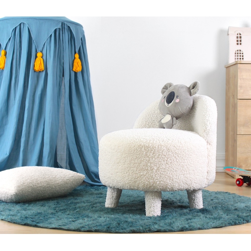 PIXI Kids' Armchair, Ø 46 cm, White