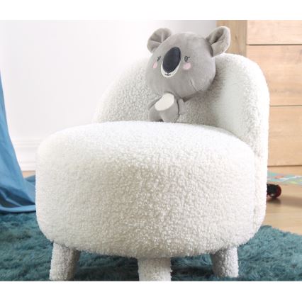 PIXI Kids' Armchair, Ø 46 cm, White