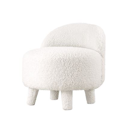 PIXI Kids' Armchair, Ø 46 cm, White