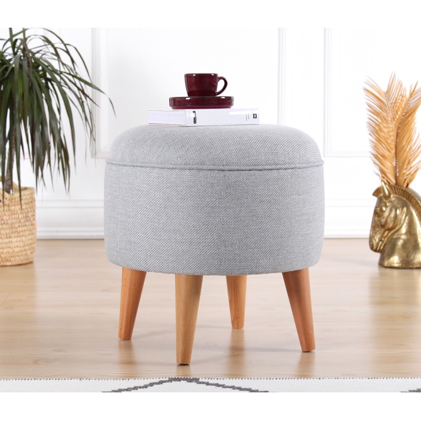 PIXI Ottoman, Ø 40 cm, Grey