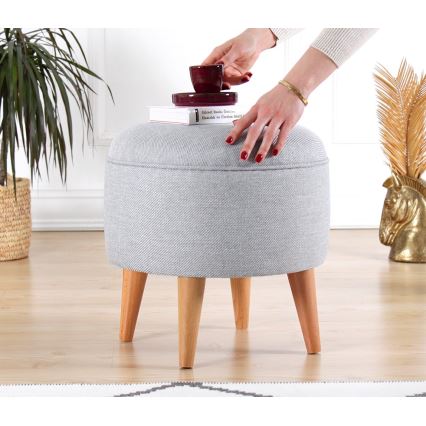 PIXI Ottoman, Ø 40 cm, Grey