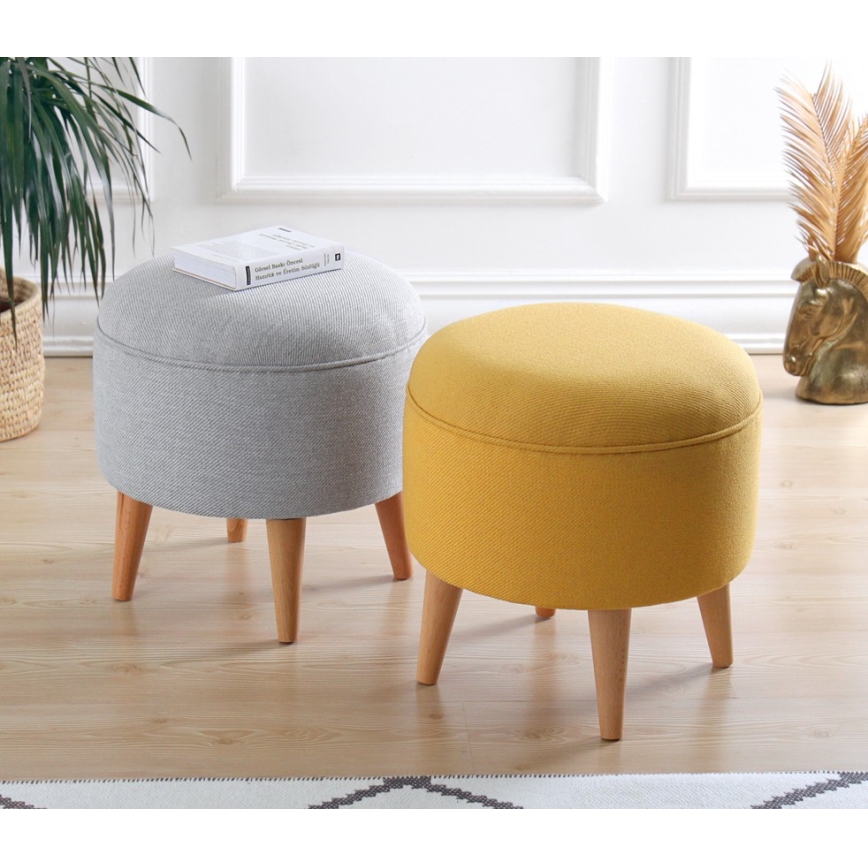 PIXI Ottoman, Ø 40 cm, Grey