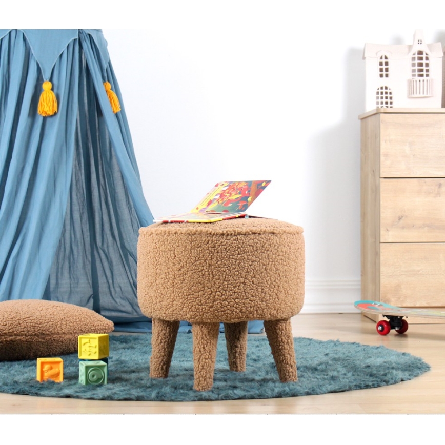 PIXI Stool, Ø 38 cm, Brown