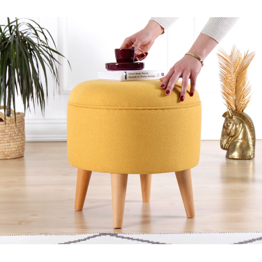 PIXI Stool, Ø 40 cm, Yellow