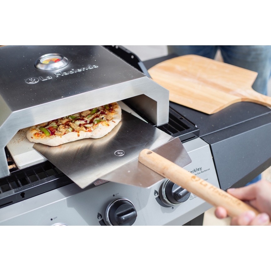 Pizza oven for garden grills + ceramic-stone plate