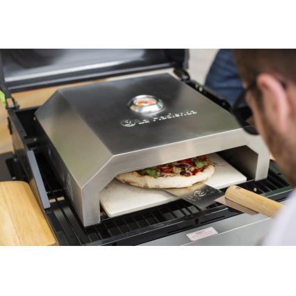 Pizza oven for garden grills + ceramic-stone plate