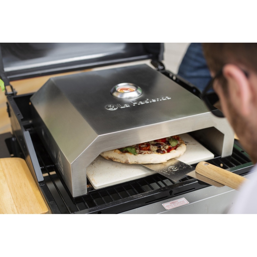 Pizza oven for garden grills + ceramic-stone plate