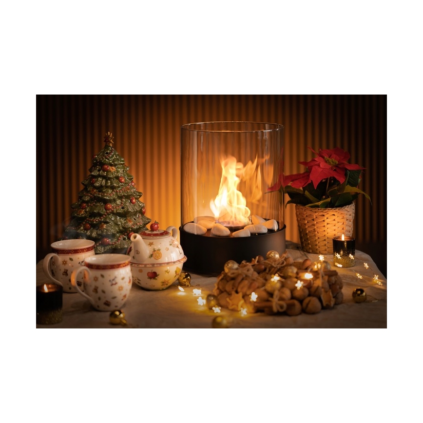 Planika - Bioethanol Fireplace 32.1 x 25.1 cm, 2.5 kW, Black