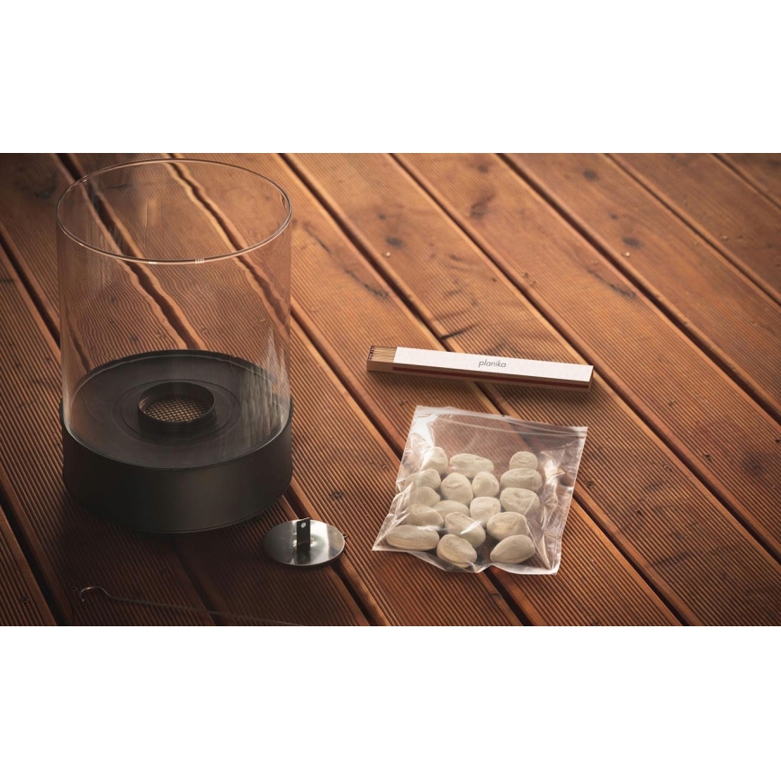 Planika - Bioethanol Fireplace 32.1 x 25.1 cm, 2.5 kW, Black