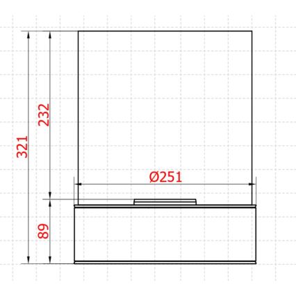 Planika - Bioethanol Fireplace 32.1 x 25.1 cm, 2.5 kW, Black