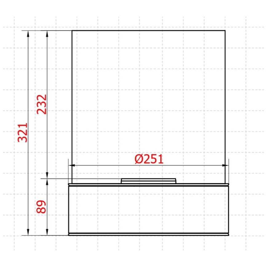 Planika - Bioethanol Fireplace 32.1 x 25.1 cm, 2.5 kW, Black