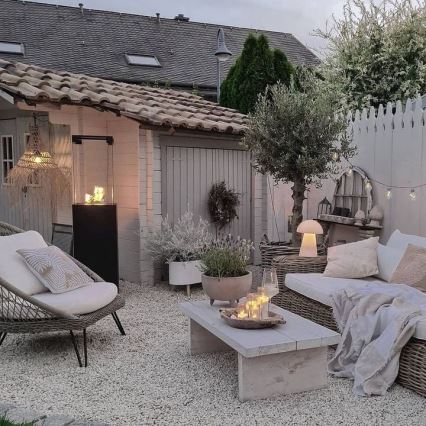Planika - Outdoor gas fireplace 142x36 cm 8kW black + protective cover