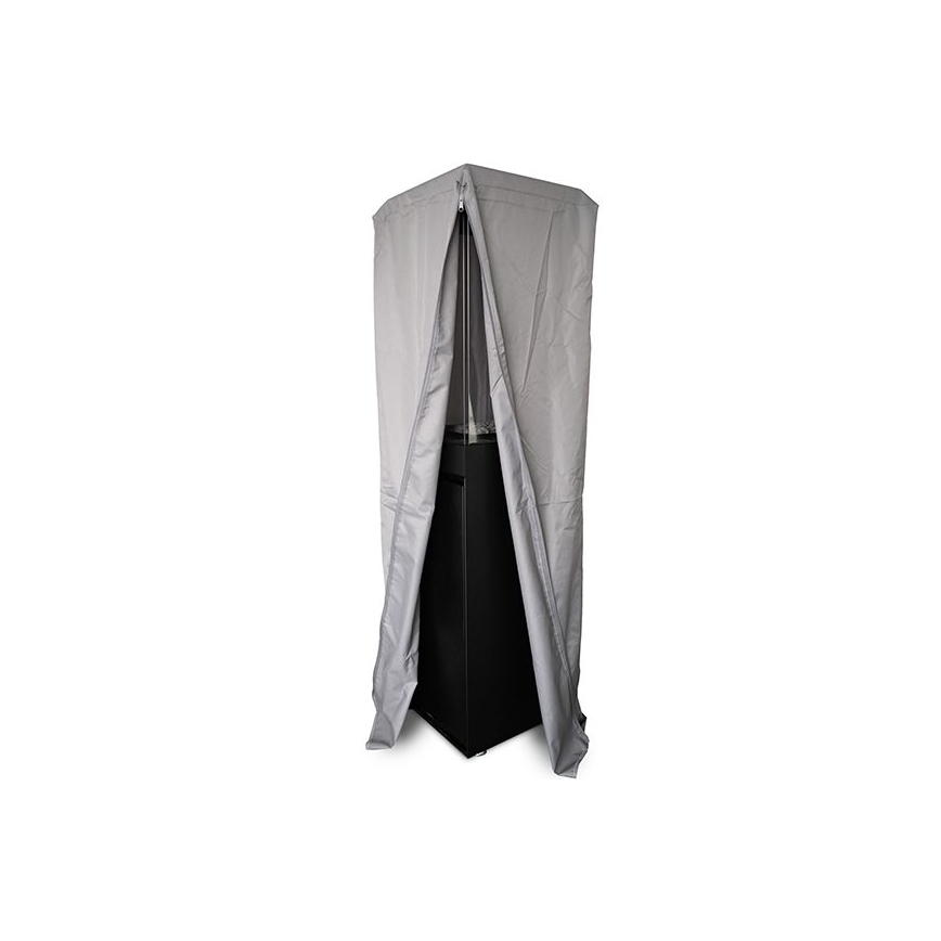 Planika - Outdoor gas fireplace 142x36 cm 8kW black + protective cover