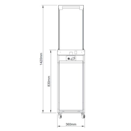 Planika - Outdoor gas fireplace 142x36 cm 8kW black + protective cover