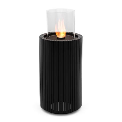 Planika - BIO fireplace 87x37,6 cm 2,5kW black + protective cover