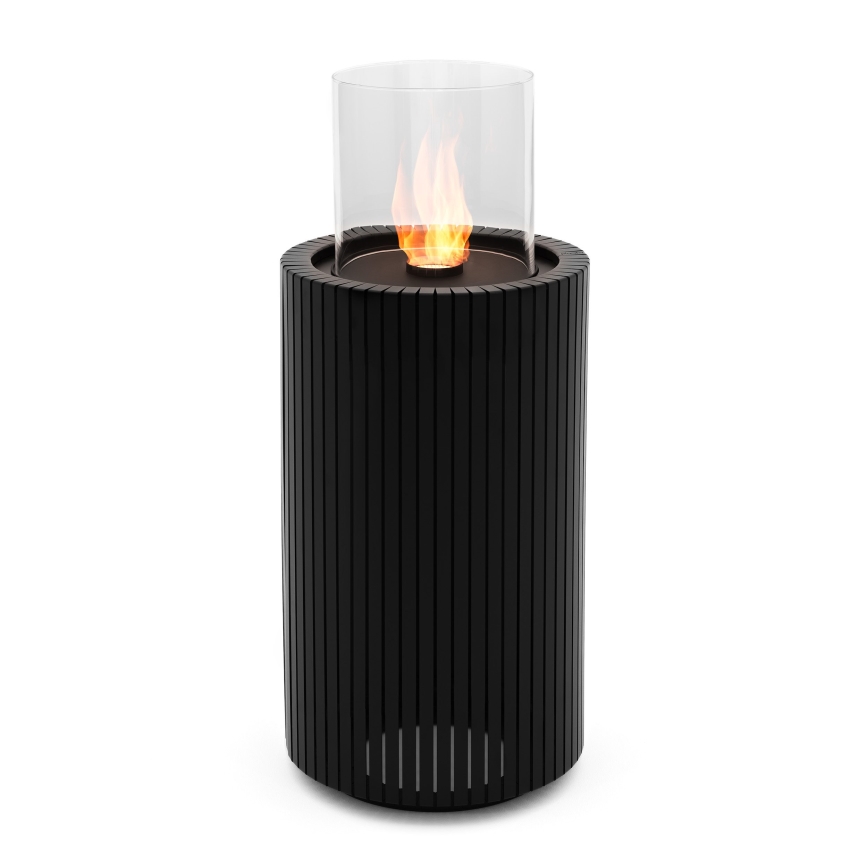 Planika - BIO fireplace 87x37,6 cm 2,5kW black + protective cover