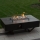 Planika - Outdoor gas fireplace 46x106 cm 10kW black + protective cover